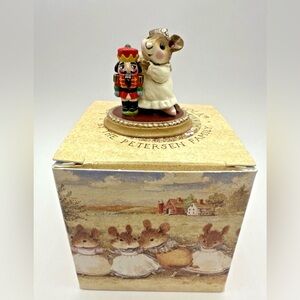 Wee Forest Folk Nutcracker M-174 White Dress Red Uniform 1991 DP Box WFF